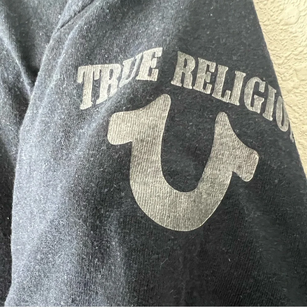 True Religion T‎ Shirt Size Medium Black Short Sleeve Basic Blank